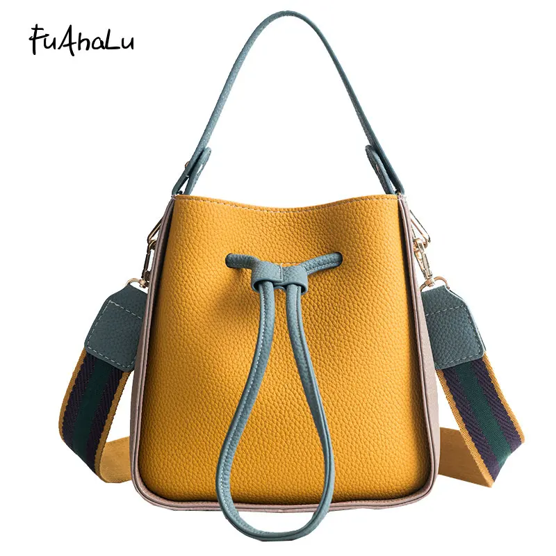 

FuAhaLu new tide fashion hit color portable Messenger bag mother Korean version of the broadband shoulder bag