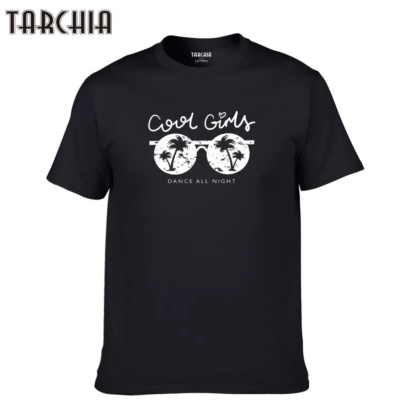 Футболка TARCHIA 2021 классная танцевальная с принтом солнцезащитных очков хлопковая