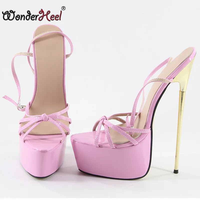 Wonderheel 2018 Лето Ультра Высокий каблук 22 см шпилька сексуальный фетиш высокий appr.
