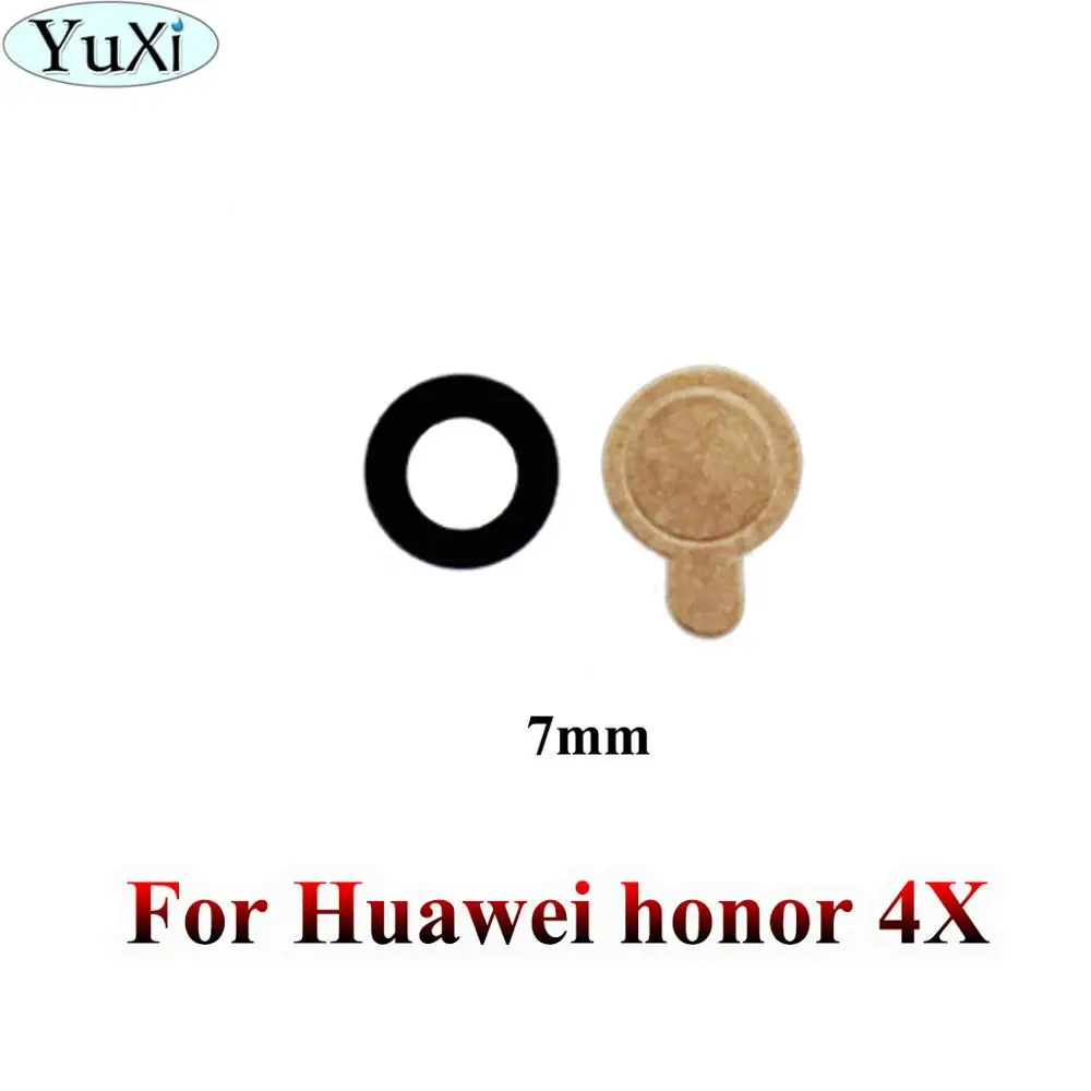 Honor 4X Юйси для huawei Honor 7C 7i 7A 6x 6A 5C 5x 4A 4x 3C 6 V8 V9 8x10 6 Plus играть стеклянный объектив задней камеры с помощью клейкой Стикеры - Цвет: Honor 4X