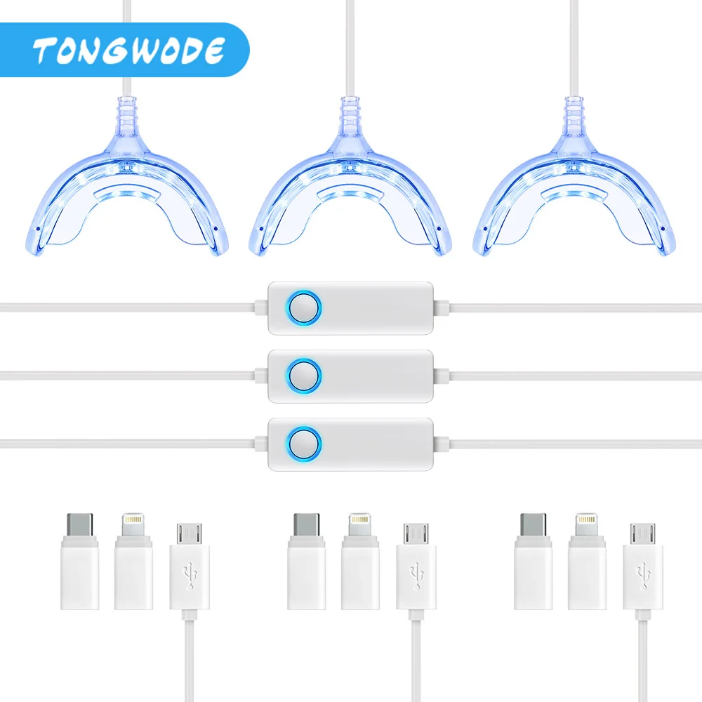 Tongwode стоматологический отбеливатель 3 шт. Hands Free отбеливания зубов время Функция
