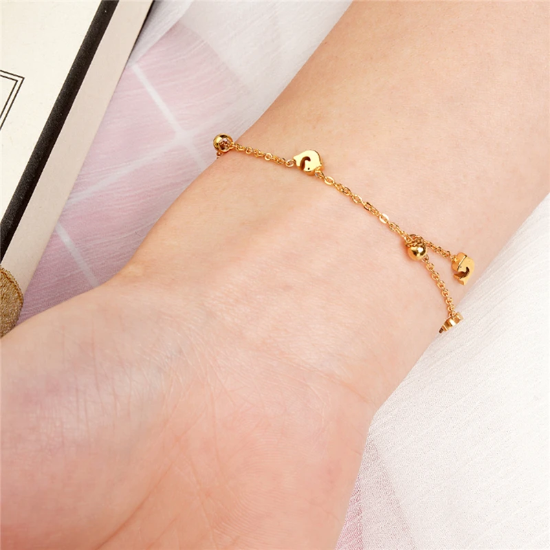 Брендовые браслеты с цепочкой из нержавеющей стали мини медвежонком бабочкой