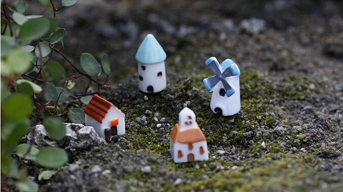 Милая Детская кукла экшн-фигурки с мини-замком церковной хижиной ветряной