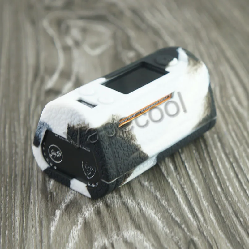 Силиконовый чехол для рел RX GEN3 двойной 230 Вт двойной мод щит Vape кремния кожного покрова Warp Стикеры рукав в виде ракушки гель - Цвет: black white cover