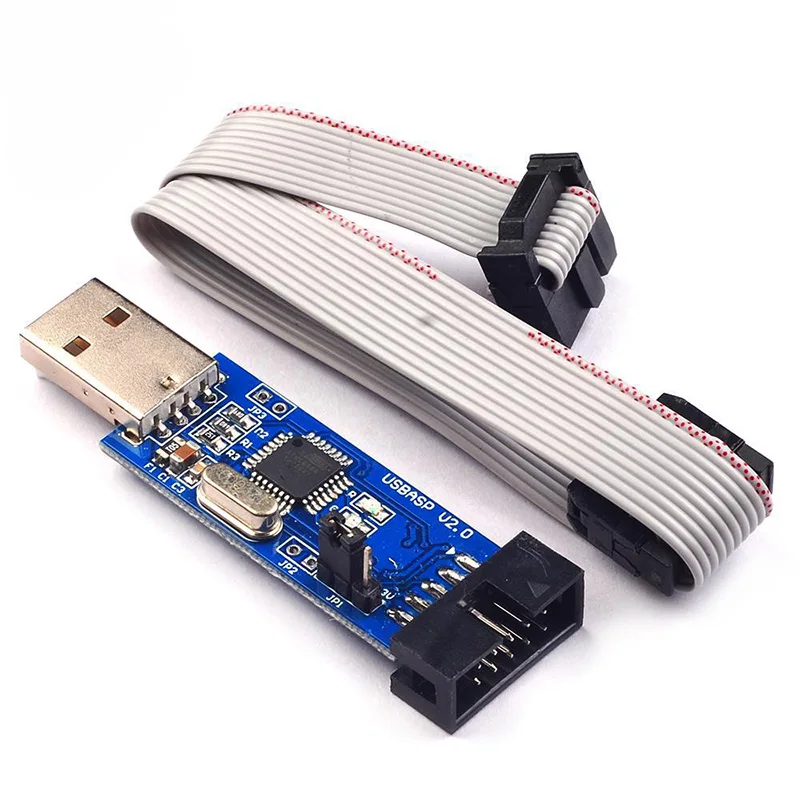 Новый Популярный 51 программный адаптер AVR USBASP 10 Pin кабель USB ATMEGA8|Адаптеры карт