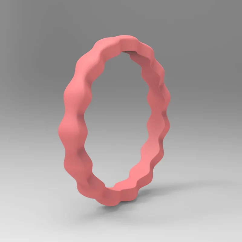 Fashion 3mm Thin Wave Silicone Ring Sports Hypoallergenic Crossfit Flexible 10 colors Rubber Finger 4 5 6 7 8 9 Size | Украшения и