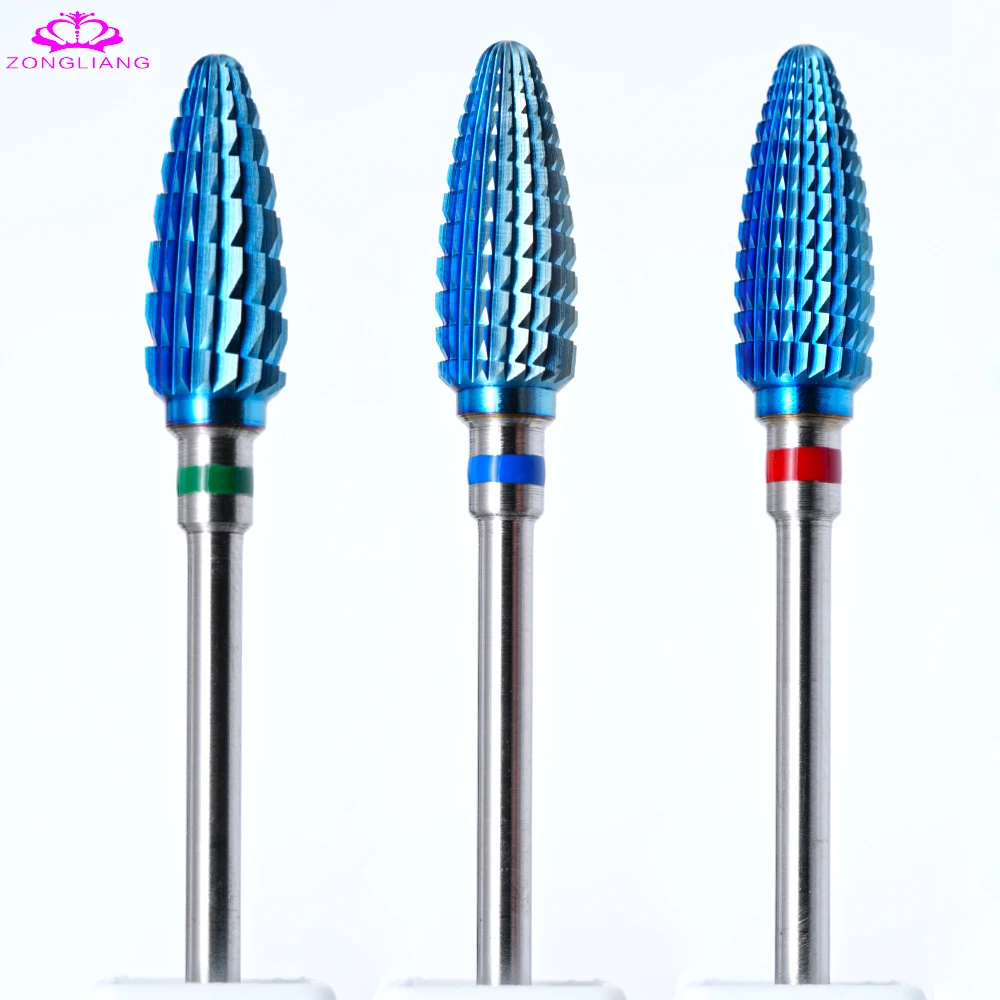 Твердосплавные сверла для ногтей с нано покрытием металлические маникюра