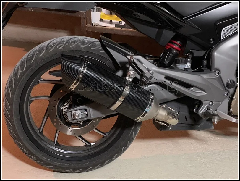 51 мм Универсальный moto rcycle выхлопной гоночный глушитель скутер трубы углеродного цвета Akrapovic выхлопной глушитель с DB Killer