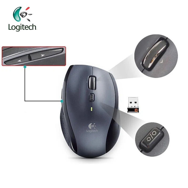 Мышь Logitech M705 Лазерная беспроводная 2 4 ГГц 1000dpi для Windows 10/8/7 | Компьютеры и офис
