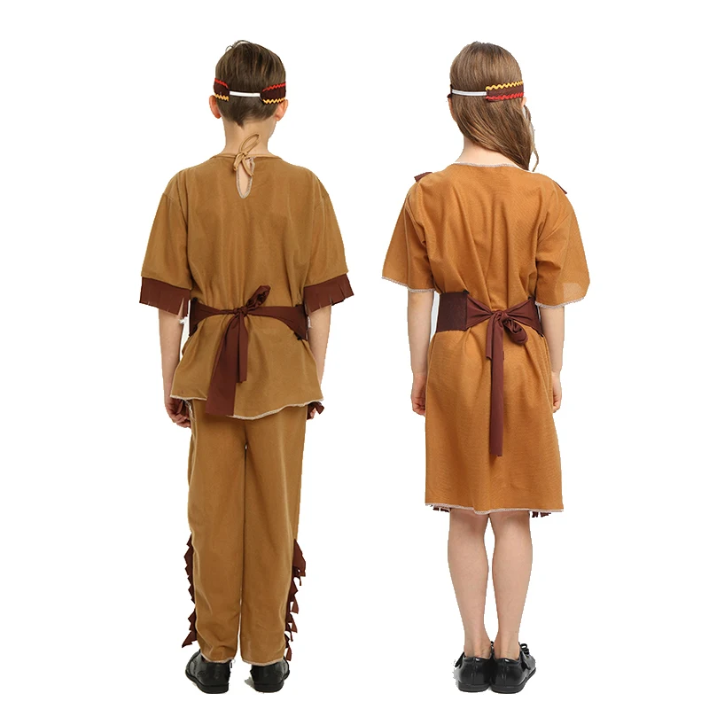 Маскарадный костюм на Хэллоуин для взрослых и детей дикарские костюмы пещерного