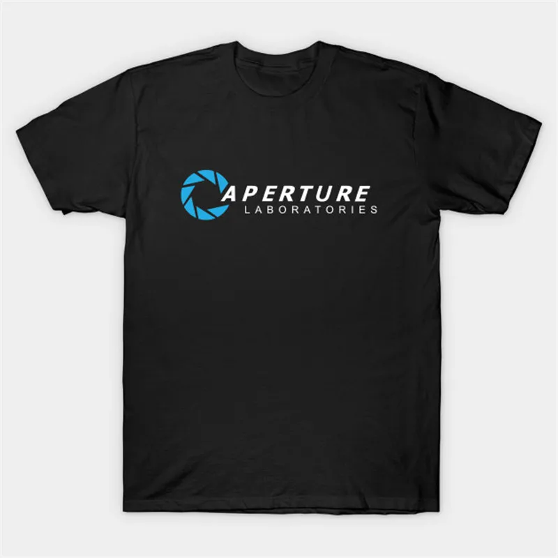Мужская хлопковая футболка игровая с логотипом Aperture Portal Laboratories для PS3/XBOX | одежда
