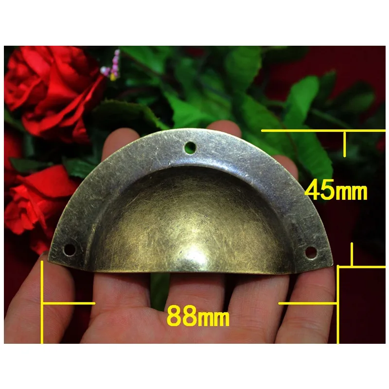 Оптом ретро ручки для ящика кухонного шкафа двери цветок ручка мебельная