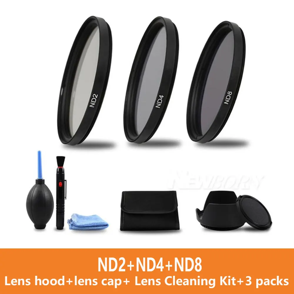 Kit 6 49 52 55 58 62 67 72 77 мм Макро-фильтр+ 1+ 2+ 4+ 10 комплект+ UV CPL FLD+ ND2 4 8 фильтр объектива камеры+ бленда для Canon Nikon sony - Цвет: Kit 6