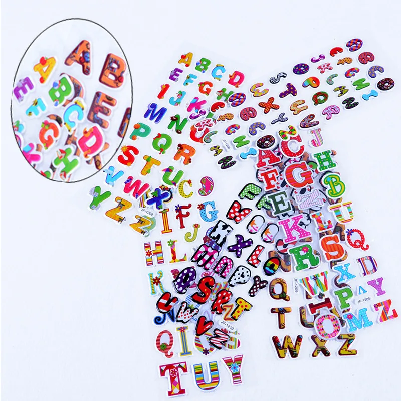 Стикеры в виде букв алфавита 7 х17 см 10 листов|stickers cute|stickers forstickers for children |