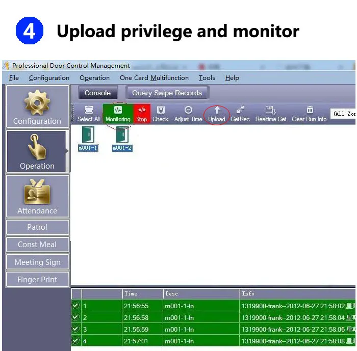 TCP/IP четырехдверный контроль доступа, сетевая плата контроля доступа для системы доступа/Поддержка рабочего времени RFID qr-считыватель sn: L04