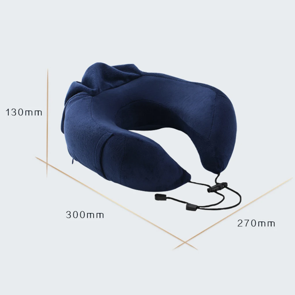 Надувная подушка с эффектом памяти для шеи U образная дышащая из полиэстера пены