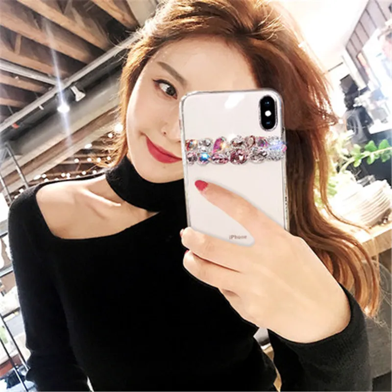 Чистый Кристалл камни Алмазный чехол для iPhone 11 Pro Max 6 6s 7 8 plus X XS XR Samsung S10 S9 S8 Plus S7 edge