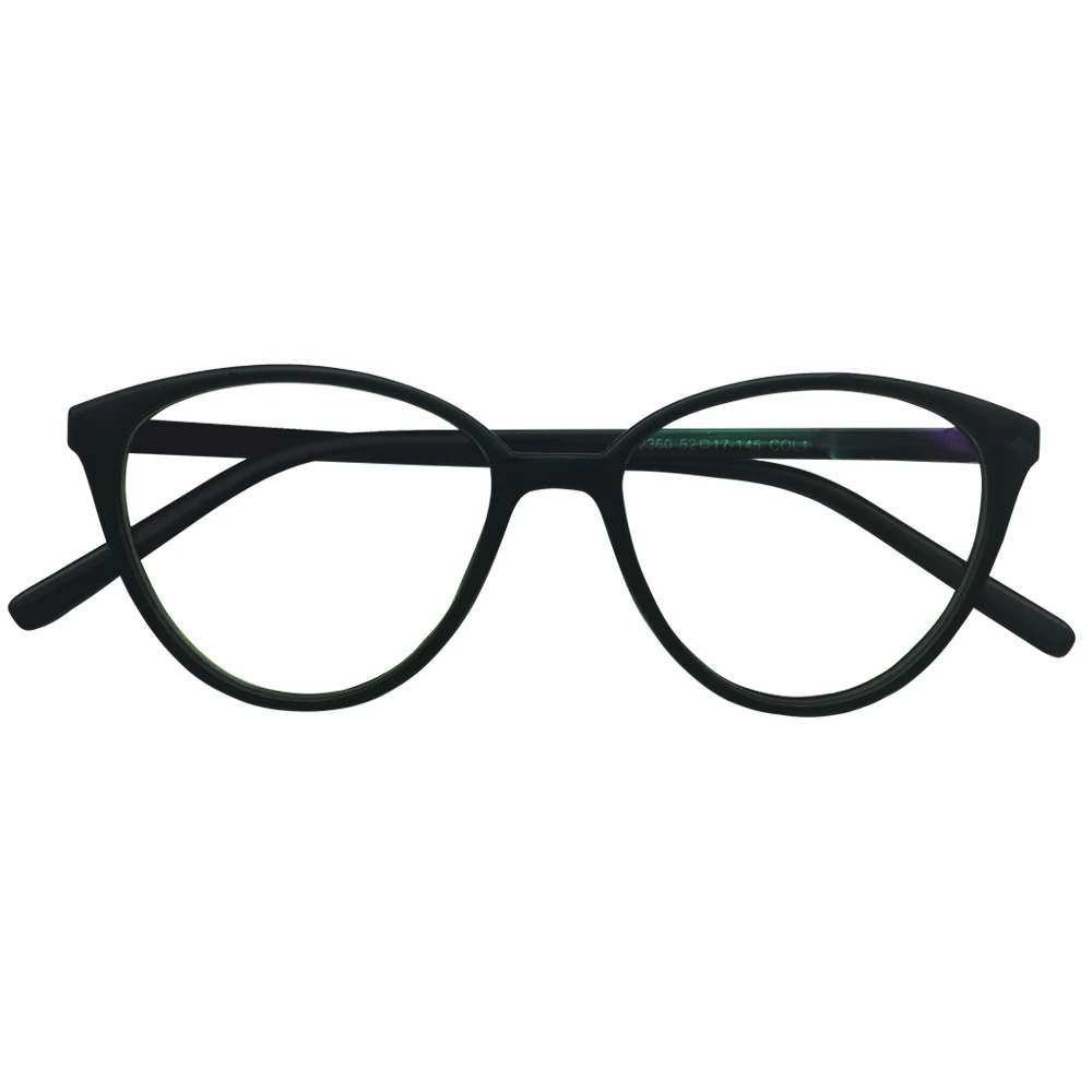 Дамы Cateye близорукие 0 25 до 6 очки женские кошачий глаз черные рамки недальновидно