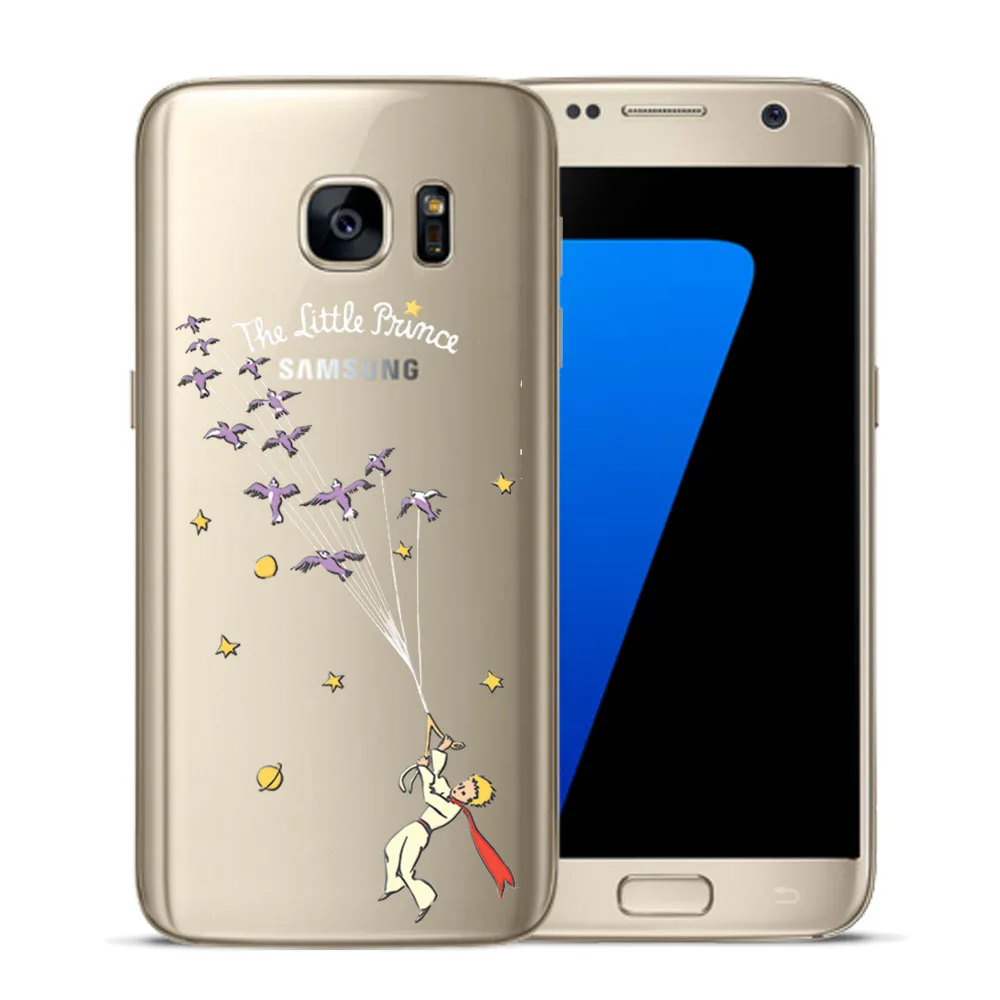 Мягкий чехол Little Prince из ТПУ для Samsung Galaxy J3 J5 J7 J2 Prime S5 Mini S6 S7 Edge S8 S9 S10 Plus E S10E задняя