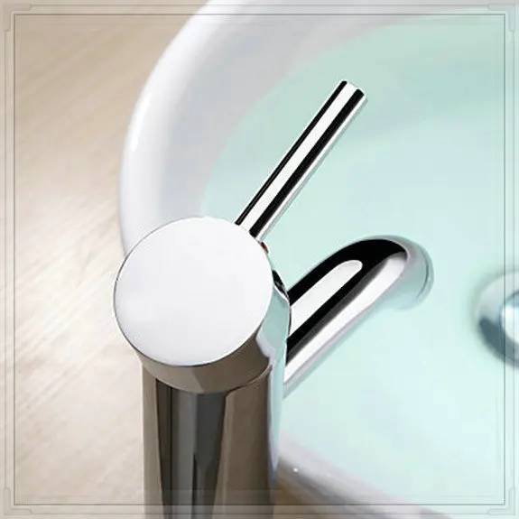 Deck Mounted Chrome Single Handle Bathroom Basin Sink Mixer Tap Vessel Faucet C8338 bronze waterfall faucet | Обустройство дома