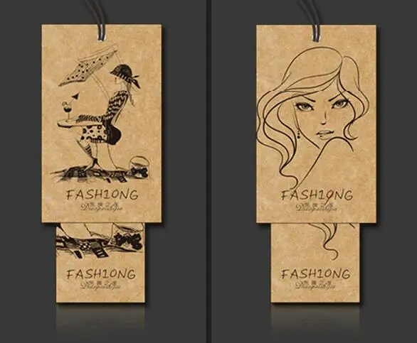 

kraft paper tags printing custom garment hang tag printing/ printed price Tags/customizedbrand name logo clothing bags swing tag
