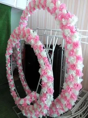 

fake flowers row Arch flower wedding decoration Stage party backdrop flower Road Lead long table centerpiece flower decoration