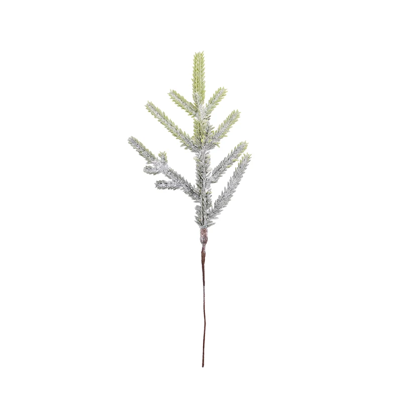 6pcs 21cm Artificial Plant Leaves Fake Plastic Pine Leaves for Home Christmas Wedding Decoration DIY Wreath Decorations Supplies