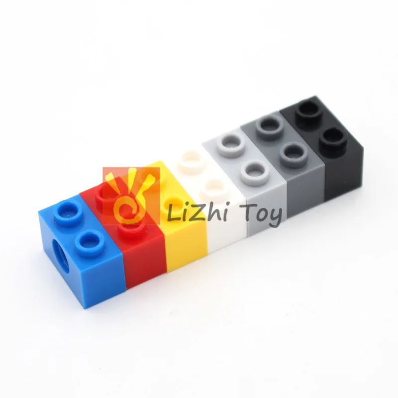 Lizhi технология 3700 кирпич 1x2 с отверстием толстые Кирпичи Модель строительных