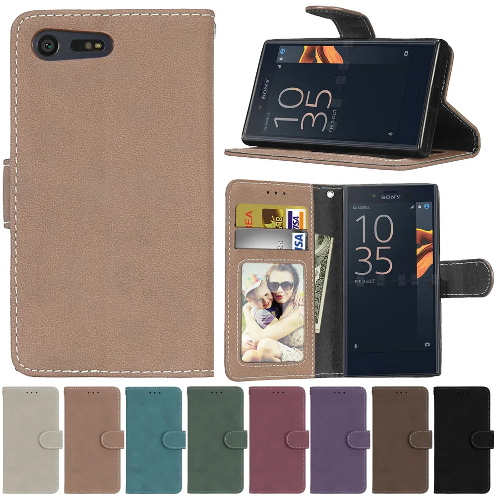 Роскошный кожаный чехол книжка для Sony Xperia X Compact F5321 4 6 дюйма Магнитный телефона