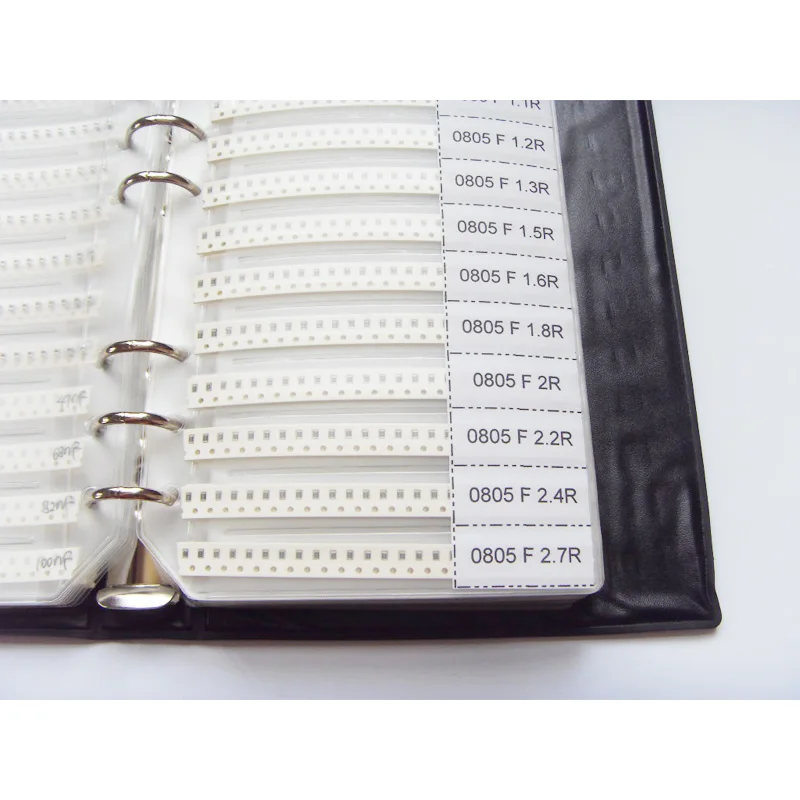 0805 SMD резистор 0R~ 10 м 1% 170valuesx25 шт = 4250 шт+ конденсатор 92valuesx25 шт = 2300 шт 0.5пФ~ 10 мкФ образец книги