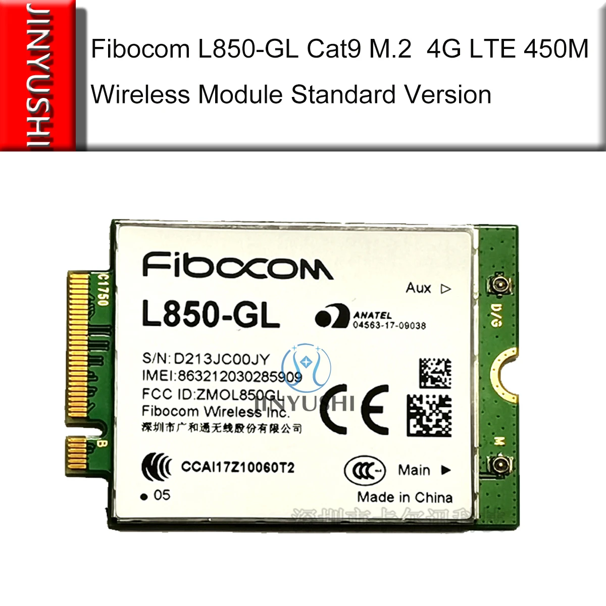 Новый оригинальный беспроводной модуль JINYUSHI Fibocom L850-GL M.2 LTE-FDD/LTE-TDD/WCDMA 4G cat9 450M