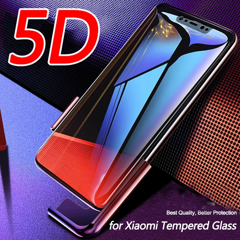 Закаленное стекло 5D для Xiaomi Mi Mix 3 Pocophone F1 8 Lite Pro Защитное экрана Redmi Note 6 4X 5