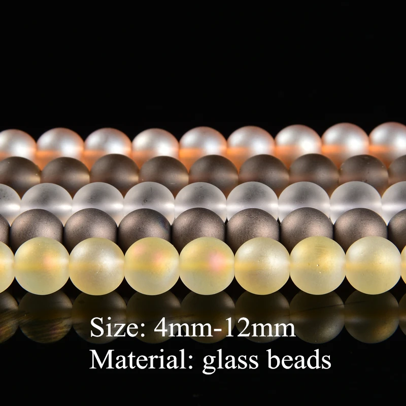 4mm-12mm Round Beads Glass For Needlework Accessories Spacer Jewelry Making Necklace Beading | Украшения и аксессуары