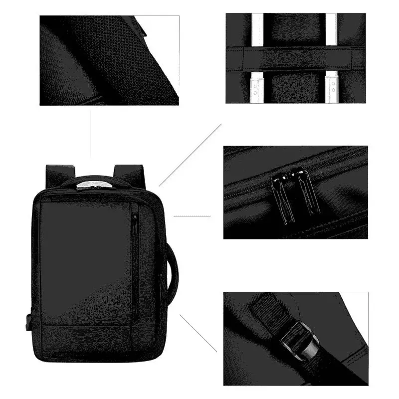 Мужская многофункциональная сумка рюкзак для ноутбука usb зарядка