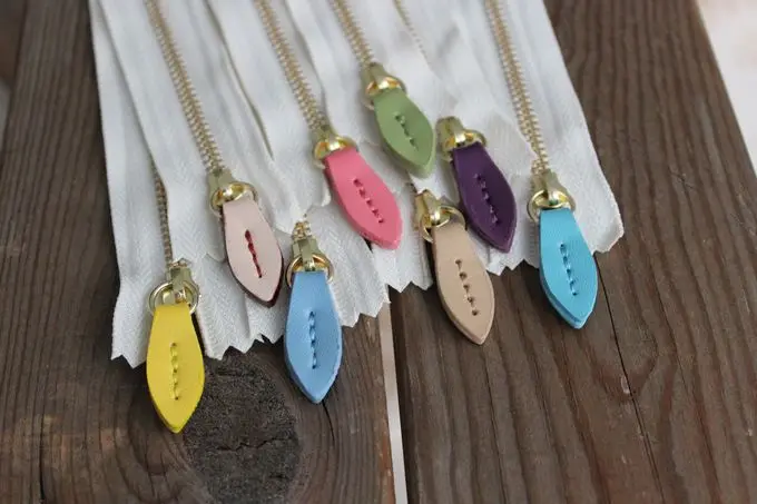 5 шт./лот Съемник на молнии из яловичного спилка/слайдер молнии/сумки замену