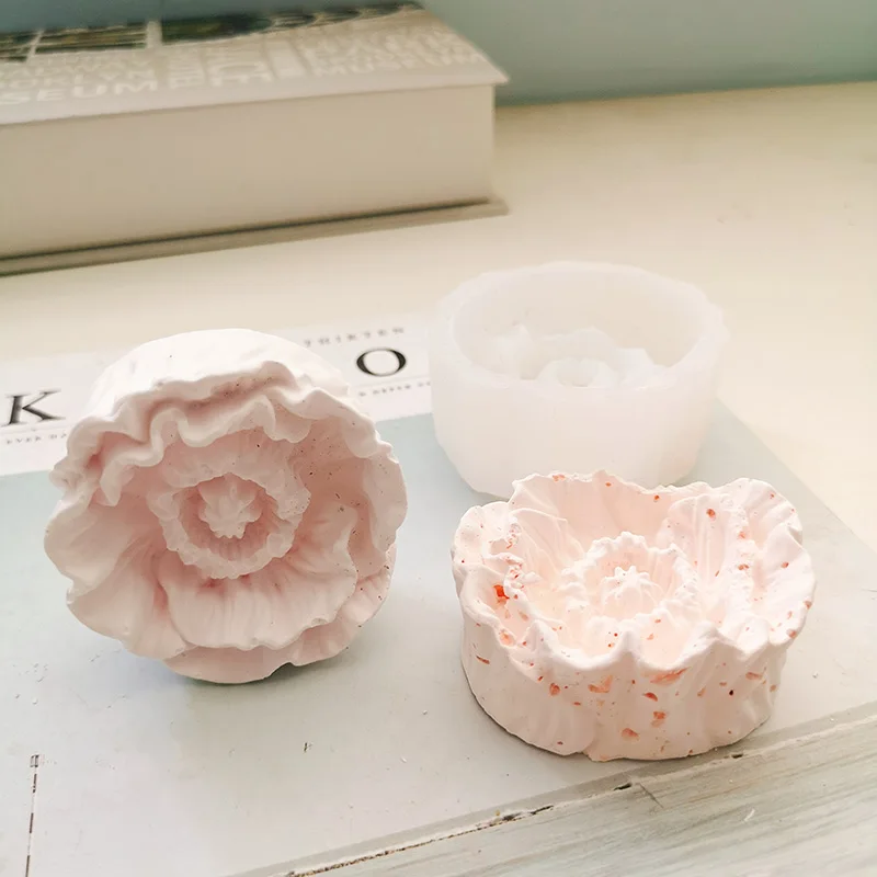 3D Силиконовая формочка с цветами красивая Цветочная глина для поделок форма DIY ароматический гипс формы для штукатурки