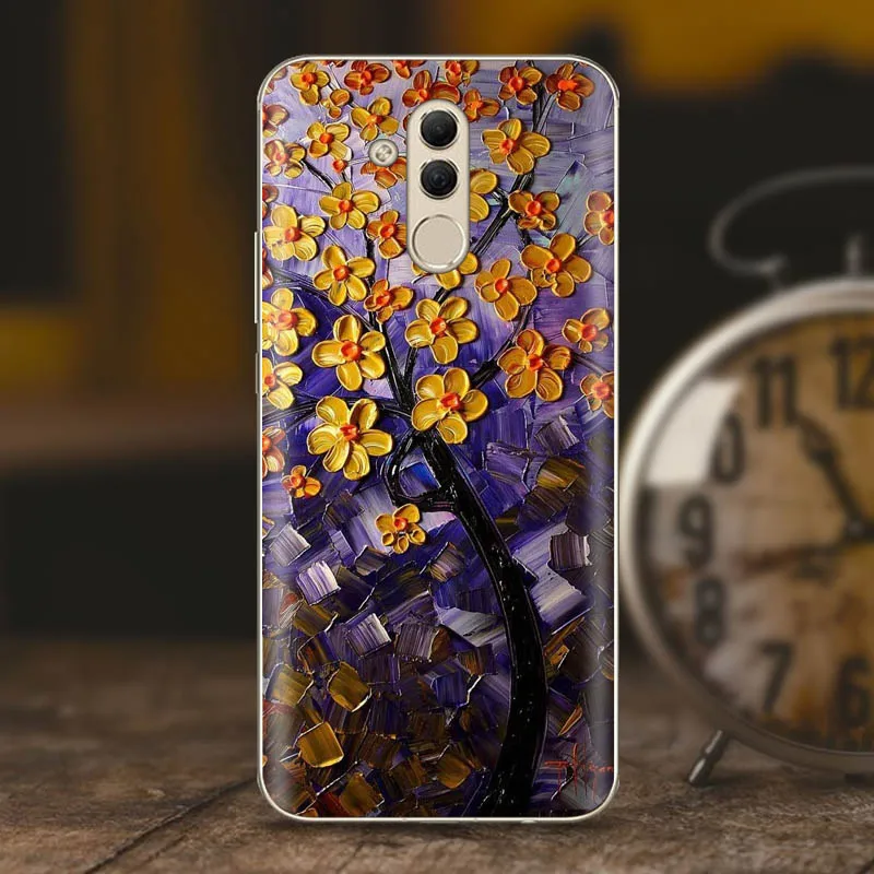 For Huawei mate 20 lite Case Fashion soft TPU print painted mobile phone case Fundas Coque |