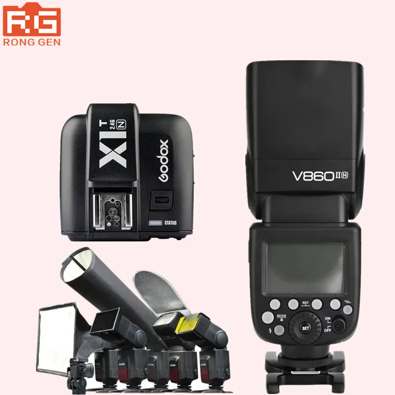 Godox V860IIN Speedlite GN60 HSS 1/8000s TTL flash + беспроводной триггерный передатчик вспышки для Nikon