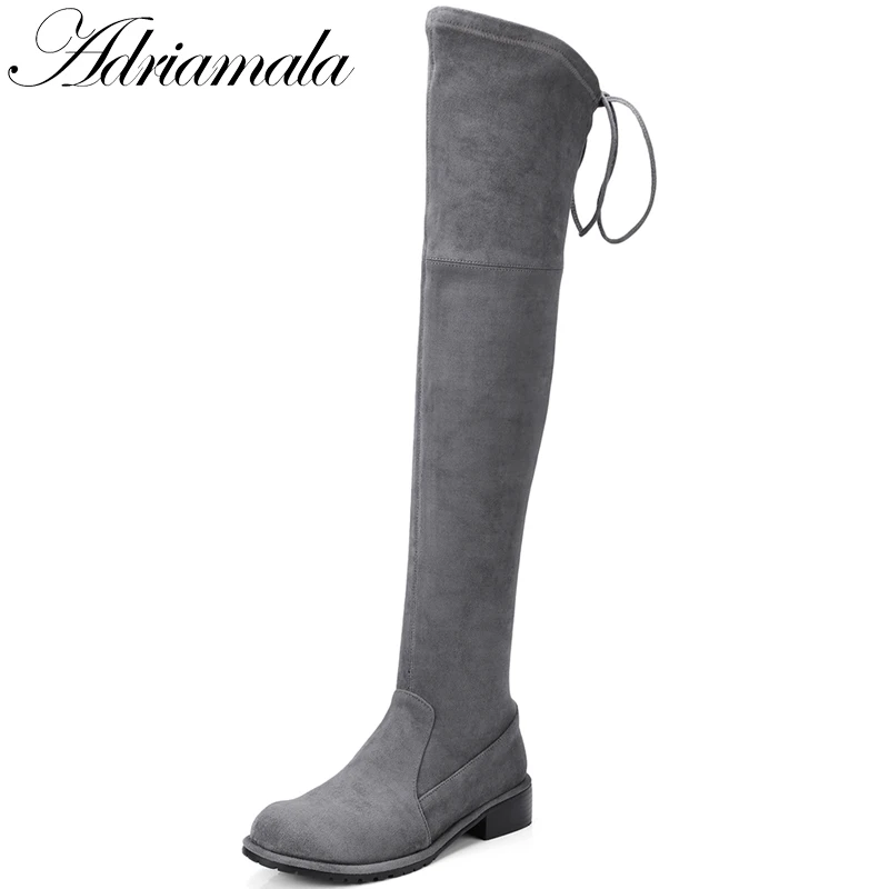 2017 Кожаные Сапоги выше колена и ботинки для девочек Для женщин Брендовая