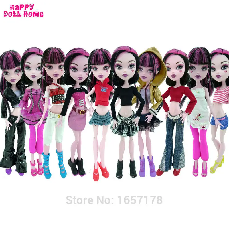 Комплект одежды из 5 предметов блузка юбка брюки платье костюм Одежда для куклы