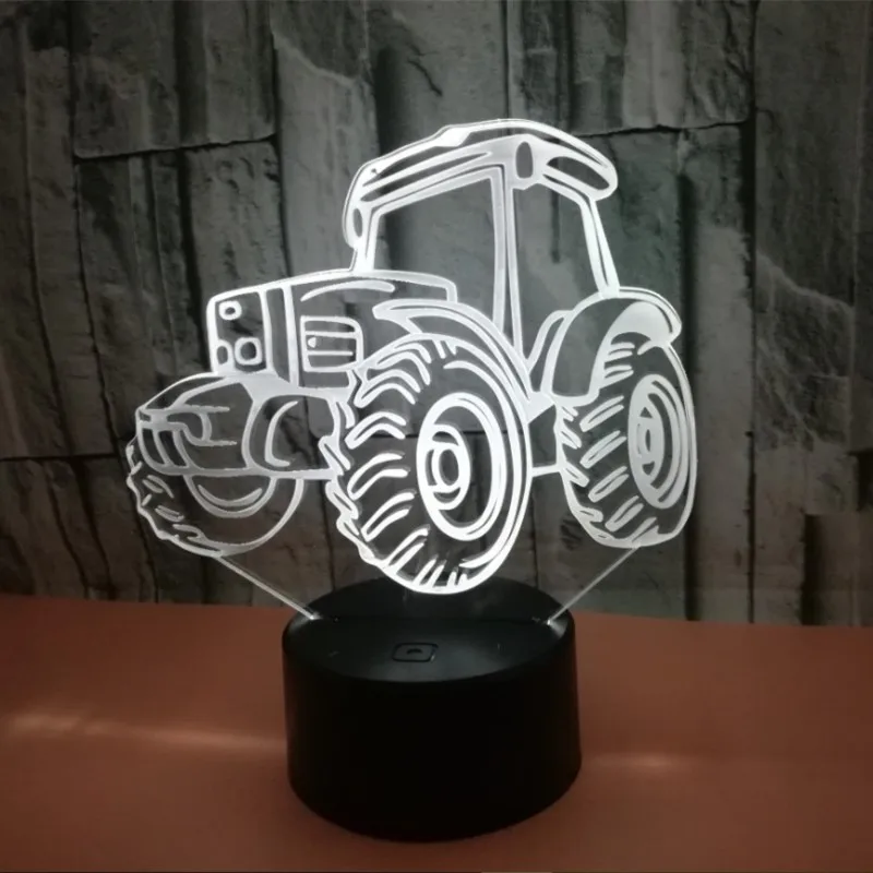 Цветная сенсорная 3d лампа иллюзия светодиодный ночник USB настольная для детей