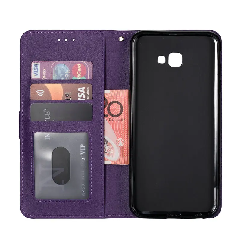 Кожаный бумажник на молнии Etui для Coque Samsung J4Plus Чехол J4 чехол Galaxy 2018 флип