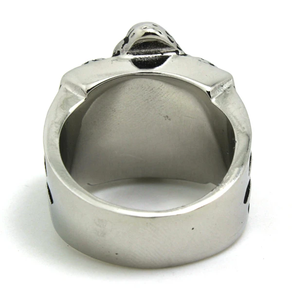 1 шт. мужское байкерское кольцо из нержавеющей стали 316L Крутое Золотое и модное с