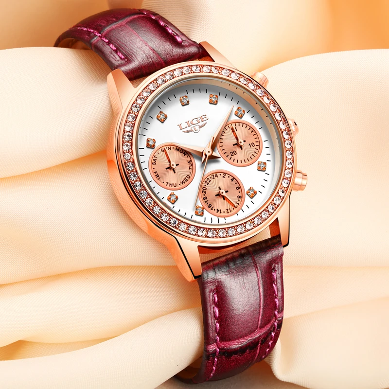 LIGE Для женщин часы девушка Повседневное Кварцевые Женские s relojes mujer Relogio