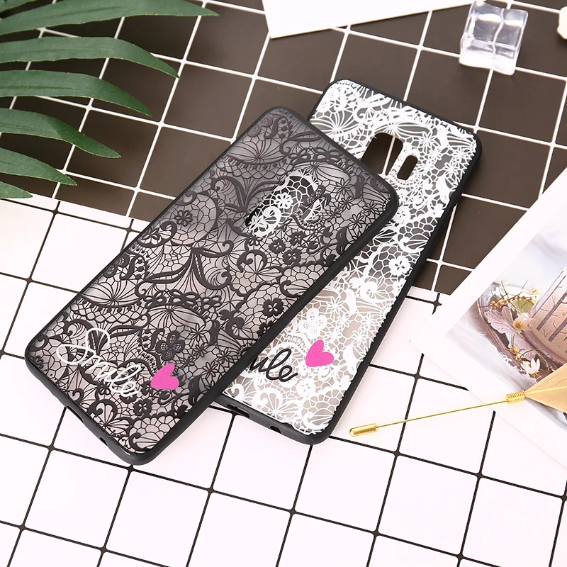 For Samsung Galaxy S8 S9 S10 S10e Note 8 9 A10 A20 A30 A50 M10 M20 Lace Flower Pattern Soft Silicone TPU Phone Case Cover |