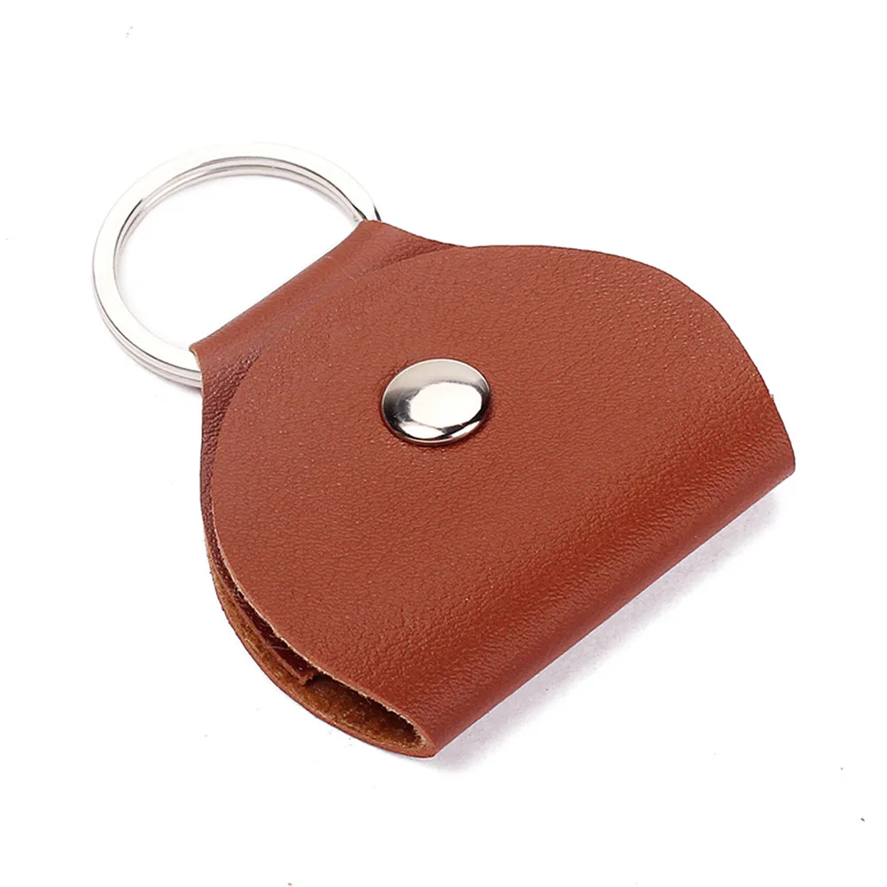 Artificial Leather Guitar Dial Pack Key Chain Style Picks Holder Plectrums Case Bag ring Accessories parts | Спорт и развлечения