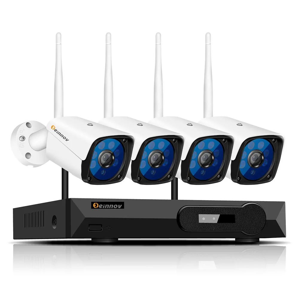 4Ch Camera System Einnov 5MP H.265 Full HD домашняя беспроводная CCTV камера система видеонаблюдения комплект системы 5.0MP NVR WI FI камера безопасности Система - Цвет: 4Ch Camera System