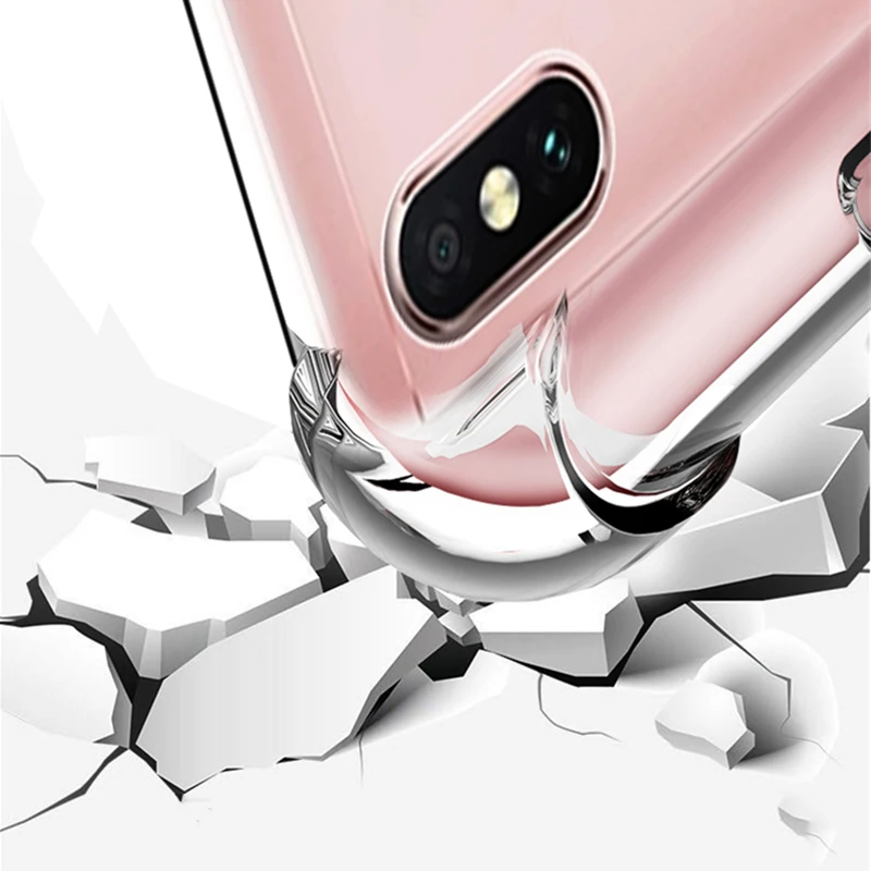 Shockproof Soft Case for Xiaomi F1 5X 6X 6 8 SE Lite Mix 2s Max 3 On Redmi 6A Pro 5 Plus Note Clear Transparent Silicone Cover |