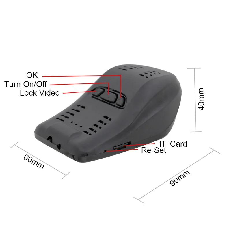 E-ACE Автомобильный видеорегистратор с Wi-Fi видеокамера двумя объективами Скрытая