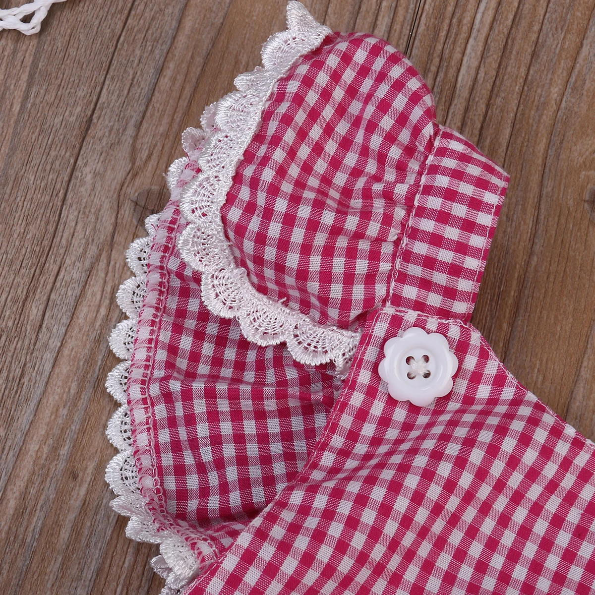 2017 Одежда для новорожденных и маленьких девочек клетчатый комбинезон без